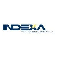 Logotipo de Indexa, Tecnología Creativa, en letras azules sobre fondo blanco.